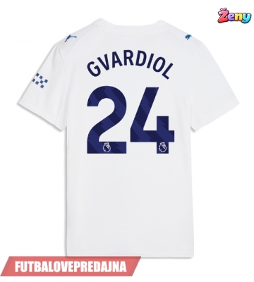 Lacne Ženy Futbalové dres Manchester City Josko Gvardiol #24 2026-27 Krátky Rukáv - Tretina